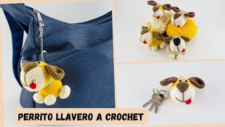 🇪🇸Perro Llavero A Crochet TutorialAmigurumi Perrito LlaveroLlavero A Crochet Paso a Paso Con Audio [upl. by Eberta]