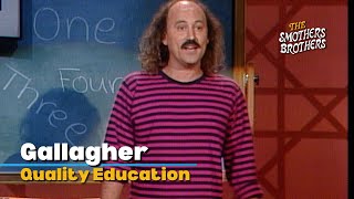 Gallagher  Quality Education  The New Smothers Brothers Comedy Hour [upl. by Brunn467]