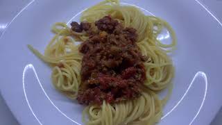 Pasta with meat sauce recipe  Makarona spaghetti me mish te grire  Receta [upl. by Manuela714]