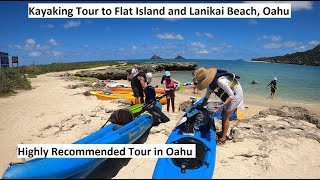 Kayaking Tour to Flat Island amp Lanikai Beach Kailua Oahu 5272023 [upl. by Ebba]