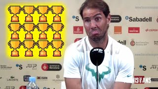 Rafael Nadal quotDifficult to imagine this 15 years agoquot  Barcelona 2021 HD [upl. by Ivatts]