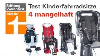 Test Kinderfahrradsitze 2018 Mangelhaft für Römer Jockey amp 2 weitere Fahrradsitze [upl. by Adlihtam]