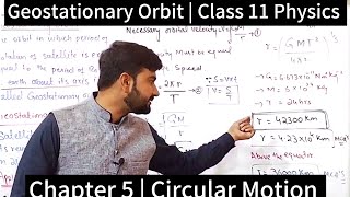 Geostationary Orbit  Chapter 5  Circular Motion  Class 11 Physics [upl. by Gilford]