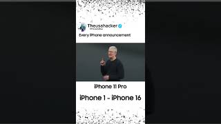 Iphone 1  Iphone 16 Pro  Every IPhone Announcement Ever🥲shorts viral ios iphone theusahacker [upl. by Dore922]