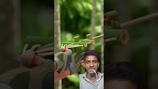 Bamboo 😳😳😲 bamboo bambooshoot bamboohut bamboogun weapons shorts shortsfeed greenscreen [upl. by Kissee]