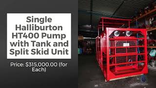 Single Halliburton HT400 Pump with Tank and Split Skid Unit in Excellent Condition  Singapore [upl. by Mclaurin]