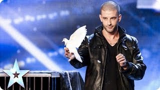 Darcy Oakes jawdropping dove illusions  Britains Got Talent 2014 [upl. by Lorrad]