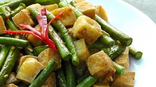 Vegan Vegetarisches Vietnamesisches Rezept Zitronengras Tofu mit grünen Bohnen [upl. by Acquah864]