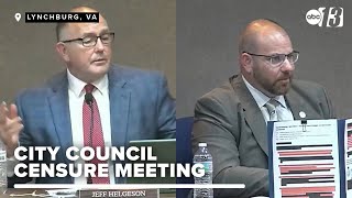 Lynchburg City Council Censure Meeting [upl. by Jasmin]