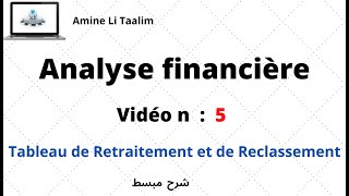 Tableau de Retraitement et de Reclassement  Analyse Financière [upl. by Okorih]