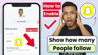 How to enable show how many people follow me on snapchat account  snapchat setting [upl. by Ydnab]