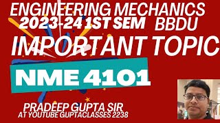 ENGG MECHANICS Important topic for semester exam NME4101 [upl. by Israeli873]