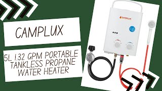 Camplux Tankless Water Heater 132 GPM  Review [upl. by Donelu]