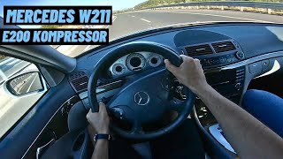 HERKESİN SEVDİĞİ ARABA  YÜKSEK HIZDA VİRAJ  MERCEDES W211 E200 KOMPRESSOR POV SÜRÜŞ [upl. by Syman424]