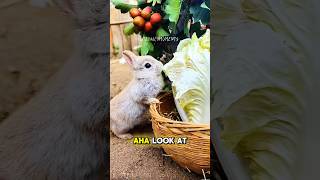 watch how cute grey rabbit eats❤️🐰 pets [upl. by Calia]