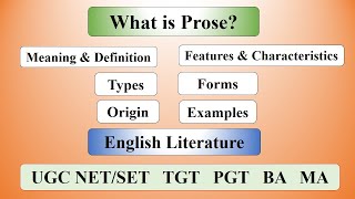 Prose in English Literature Definition Characteristics Types Forms Style and Examples [upl. by Nahs97]