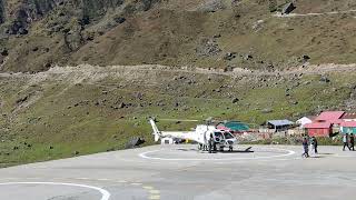 Helicopter Landing on Helipad Video  Helipad in Hilly Area [upl. by Htiderem]