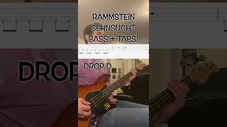 Rammstein  Sehnsucht  Bass w Tabs Part1 shorts rammstein bass basscover metal music [upl. by Jere]