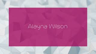 Alayna Wilson  appearance [upl. by Scholem]