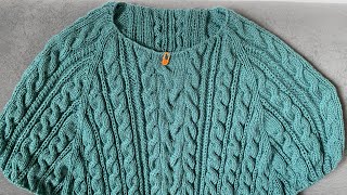 Tricot 🧶 le pullraglan du haut « Torsadé » Pt1 le début les rangs raccourcis 💥💥💥 [upl. by Capriola]