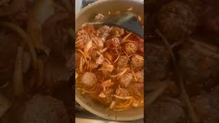 Spaghetti and Meatballs music song pop food tasty fypシ゚viral recipe italianfood trigger [upl. by Avelin]