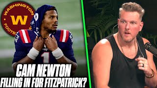 Will We See Cam Newton In Washington After Ryan Fitzpatricks Injury  Pat McAfee Reacts [upl. by Eugenie485]