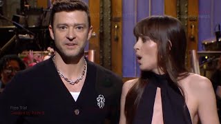 Justin Timberlake Interrupts Dakota Johnsons SNL Monologue [upl. by Nikaniki]