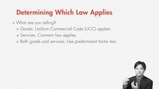 Contract Law Determining Which Law Applies UCC or Common Law  quimbeecom [upl. by Shauna367]