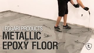 Massive Metallic Epoxy Resin Floor  New Construction [upl. by Magavern]