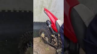 More pops and crackles stomp z2 cracklingfire flames motorbike entertainment 4stroke pitbike [upl. by Thatch992]