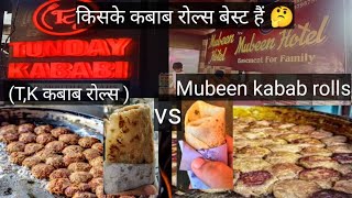 Tunday kababi chowk VSMubeen kababi Lucknow 😳 kiske kabab rolls 🌯 best h😋😍 aiye khake dekhte h🌯 [upl. by Nasya]