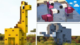 Minecraft Zoo Animal Build Hacks 10 Ideas [upl. by Ubana]