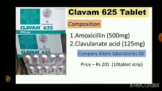 Clavam 625 mg tablet use in hindi। clavam 625। how to use clavam 625। clavam 625 mg ka dose kya hai। [upl. by Macnair]