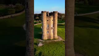 Broadway Tower The Cotswolds dronevideo drone thecotswolds history travel dji djimini4pro [upl. by Korb69]