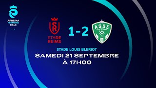 J1 I Stade de Reims – AS SaintEtienne 12 le résumé I Première Ligue FFF 20242025 [upl. by Retsof]