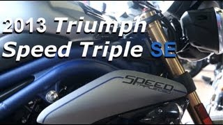 2013 Triumph Speed Triple SE  Special Edition [upl. by Richers790]