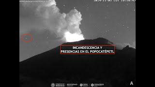 🛸 POPOCATÉPETL  ¡Incandescencia y presencias El Volcán EnVivo [upl. by Mharg496]