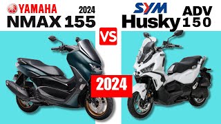 Yamaha NMAX vs SYM Husky ADV 150  Side by Side Comparison  Specs amp Price  2024 [upl. by Nohsram902]