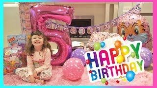 OLIVIAS 5TH BIRTHDAY OPENING PRESENTS [upl. by Icak]