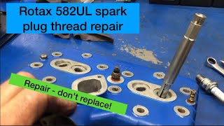 Rotax 582UL spark plug won’t thread [upl. by Ecertap]