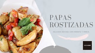 Papas Rostizadas Deliciosa Botana con Pimiento y Perejil  DANIELA ALVAREZ [upl. by Akenor]