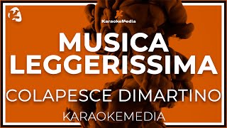 Colapesce Dimartino  Musica Leggerissima INSTRUMENTAL KARAOKE [upl. by Zacherie922]