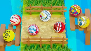 Marble Race Football Clubs  UEFA Champions League 20232024 [upl. by Emelyne]