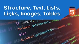 Hyrje në HTML 5  Struktura e dokumentit Teksti Listat Linqet Imazhet dhe Tabelat [upl. by Akselav]