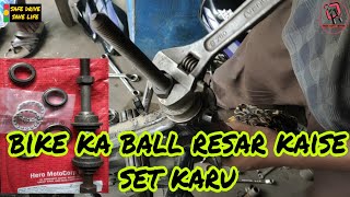 how To change ball racer set of motorcyclecone set settingHero CD Deluxe ball racer fitting [upl. by Launame]