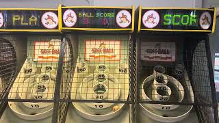 Skeeball inc 2009 Skeeball classic alley arcade at center mall arcade ￼ [upl. by Neehs]