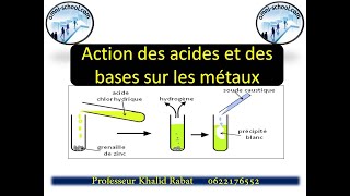 action des acides et des bases sur les métaux [upl. by Aiza]