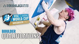 Boulder qualifications highlights  Innsbruck 2022 [upl. by Eelrebmik]