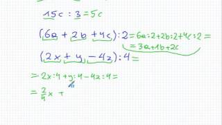 Dokończenie filmu pt Mnożenie i dzielenie wyrażeń algebraicznych przez liczby [upl. by Trahurn]