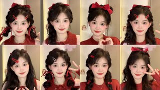 8 Kiểu tóc dễ thương dễ làm cho ngày Tết 🐲🧨8 Cute amp easy hairstyles for lunar new years [upl. by Niboc114]